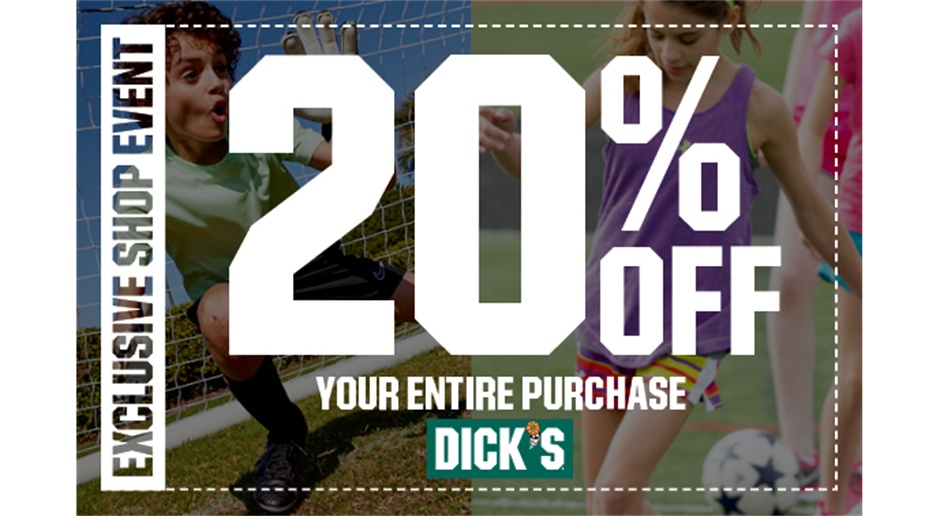 Dick's Sporting Goods 20% Coupon - 1/30 to 2/2